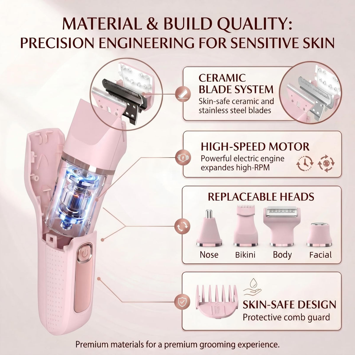 KINGTEE Bikini Trimmer with case and accessories