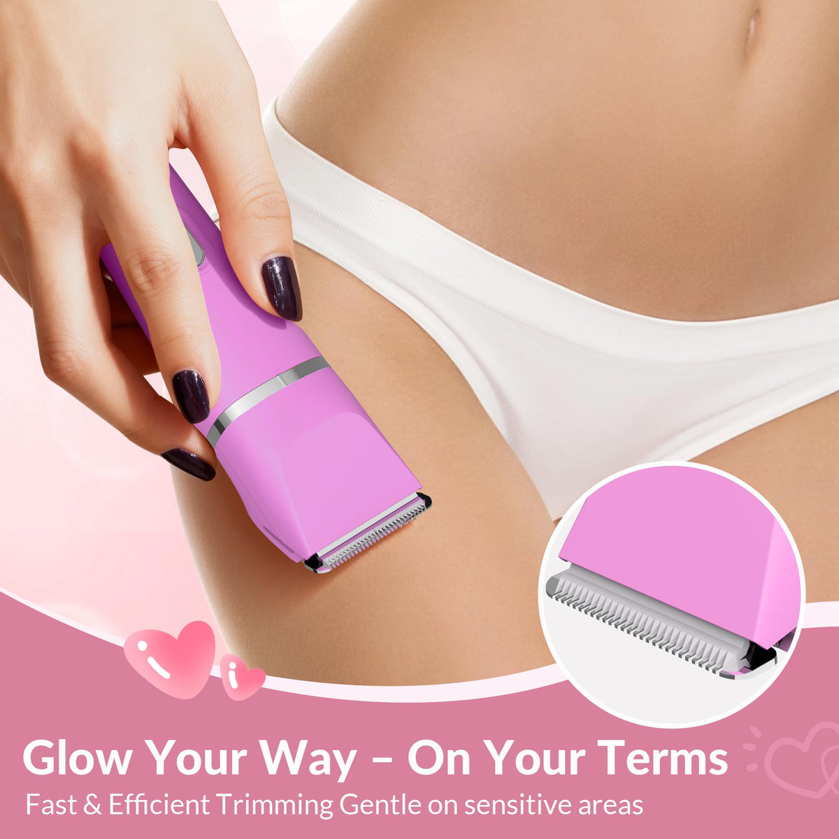 KINGTEE electric trimmer side view with ceramic blade