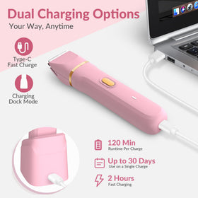 KINGTEE trimmer charging base with USB-C cable
