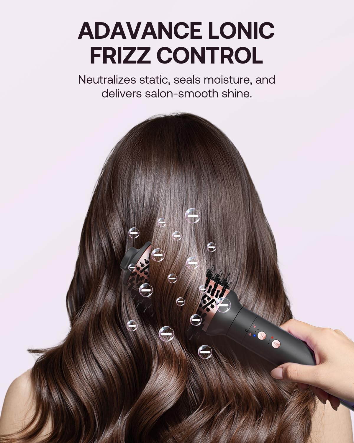 Kinked hot air styler attachments laid out on a table