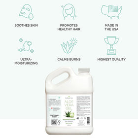 KinRose Care Aloe Vera Gel 128oz bottle side view