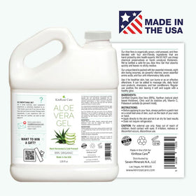 KinRose Care Aloe Vera Gel 128oz in a natural setting