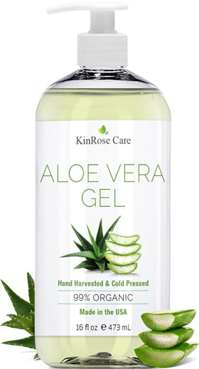 KinRose Care Aloe Vera Gel 16oz front view with label