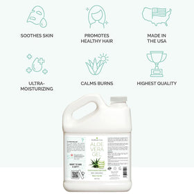 KinRose Care Aloe Vera Gel 64oz bottle side view