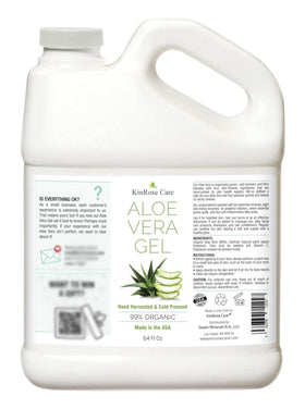 KinRose Care Aloe Vera Gel 64oz packaging details