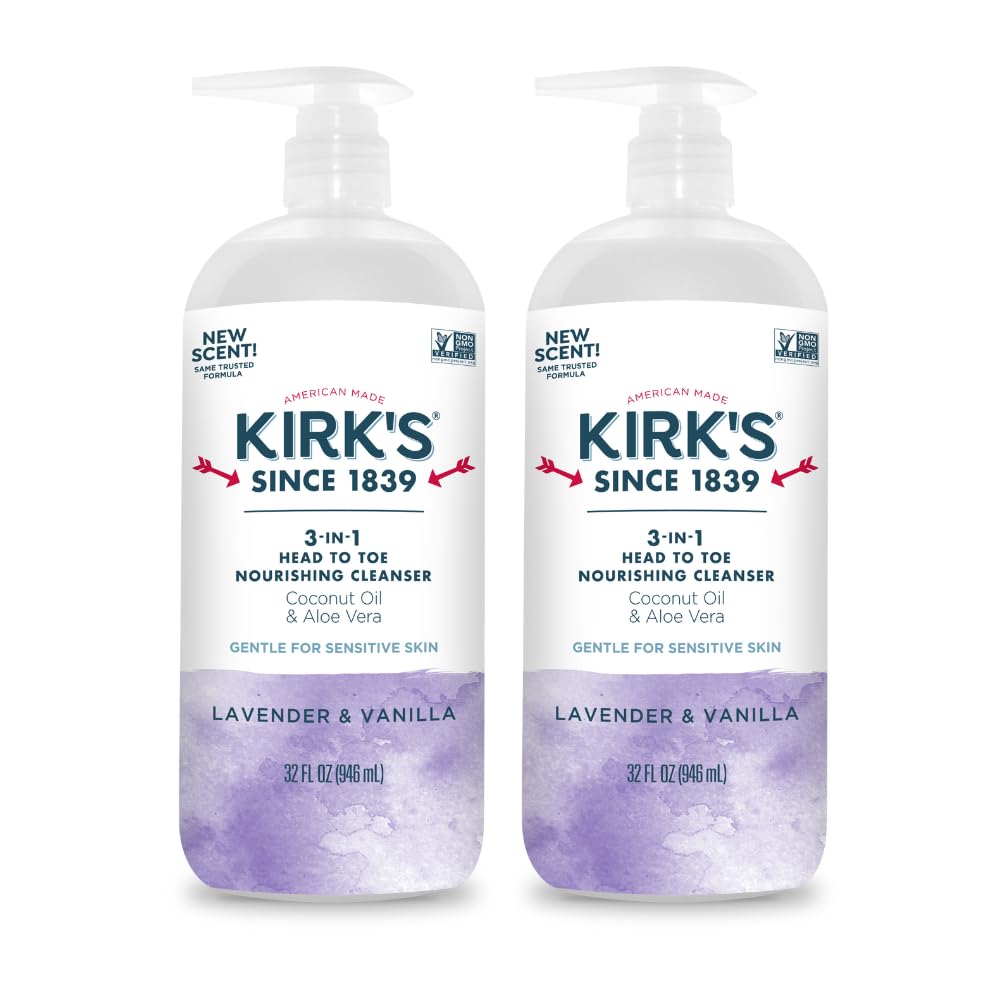 Kirk's 3-in-1 Head to Toe Nourishing Liquid Cleanser 32 Fl Oz front view