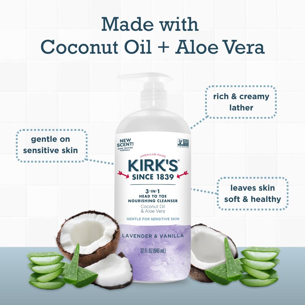 Kirk's 3-in-1 Head to Toe Nourishing Liquid Cleanser bubble bath scene