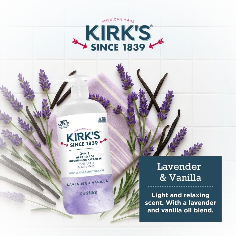 Kirk's 3-in-1 Head to Toe Nourishing Liquid Cleanser family-friendly use