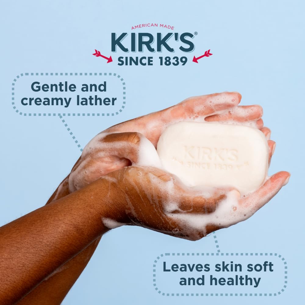 Kirk's Castile Bar Soap in a bathroom setting
