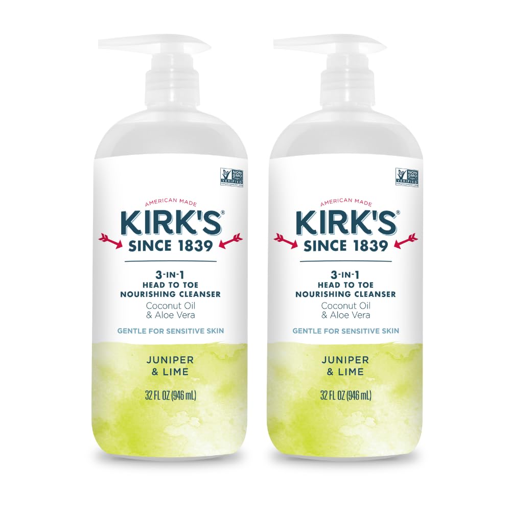 Kirk's Juniper & Lime 3-in-1 Nourishing Cleanser 32 Fl Oz front view