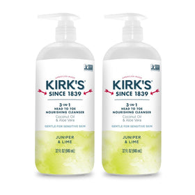 Kirk's Juniper & Lime 3-in-1 Nourishing Cleanser 32 Fl Oz front view