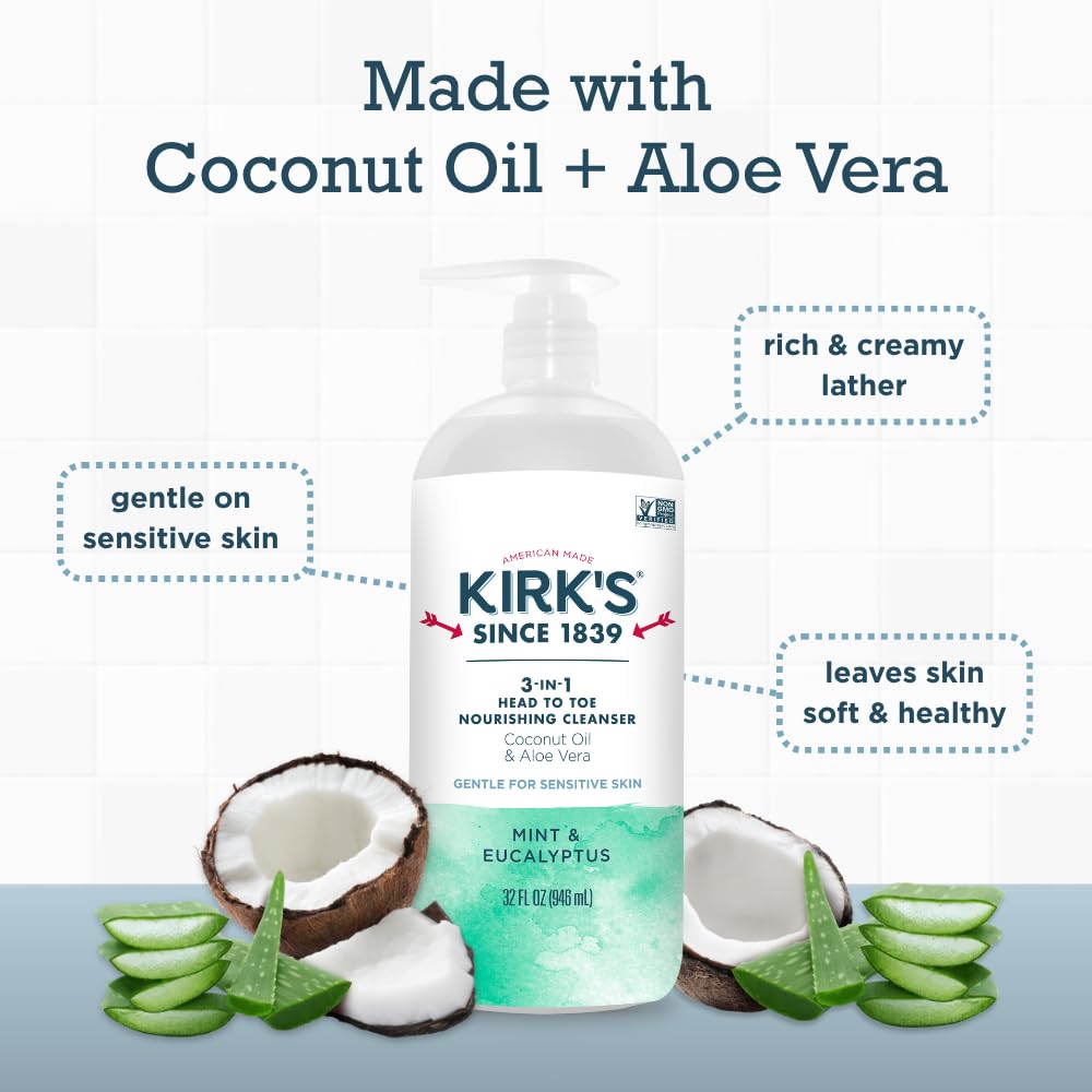 Kirk's Nourishing Cleanser in use during a bubble bath