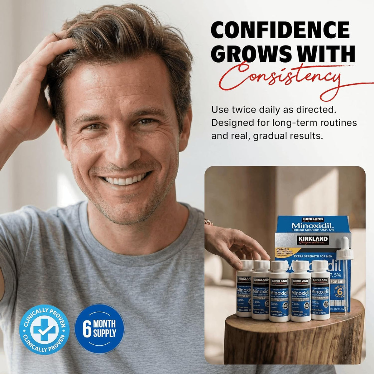 Kirkland Minoxidil 5% Topical Solution side view