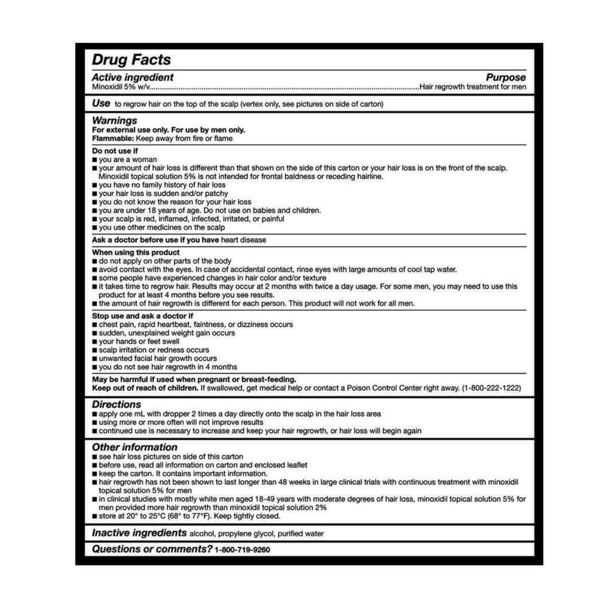 KIRKLAND Minoxidil for Men 5% application instructions