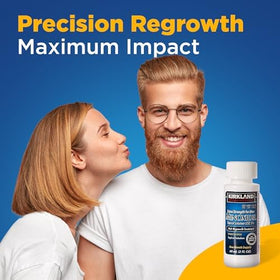 KIRKLAND Minoxidil for Men 5% bottle with information booklet