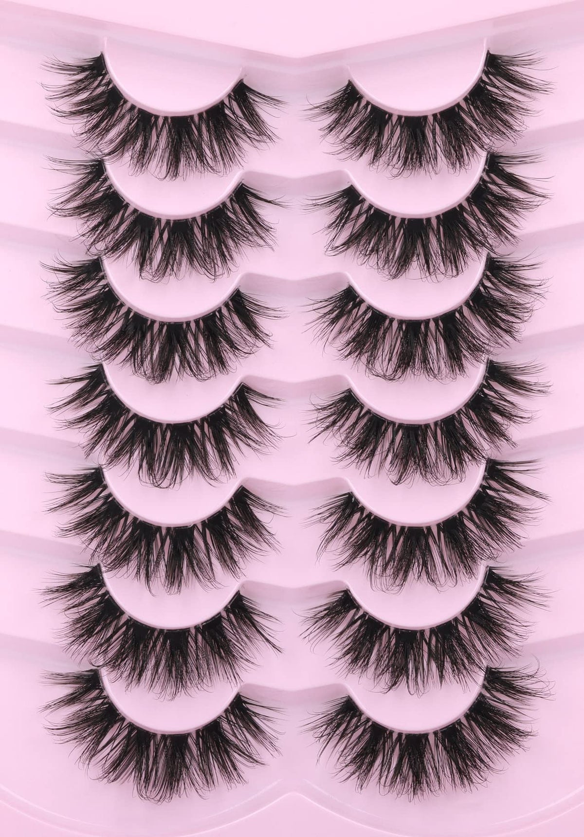 Kiromiro 18mm clear band faux mink lashes front view