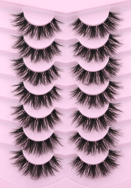 Kiromiro 18mm clear band faux mink lashes front view