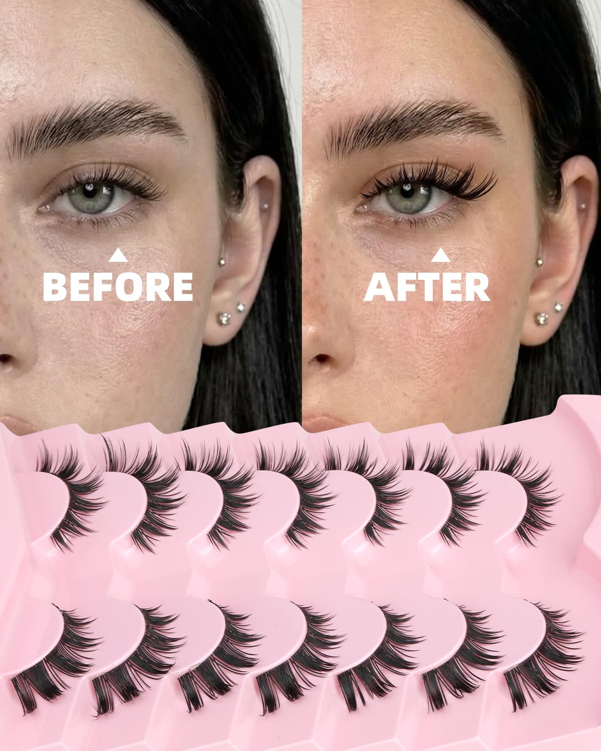 Kiromiro Bunny Lashes displayed on a makeup table