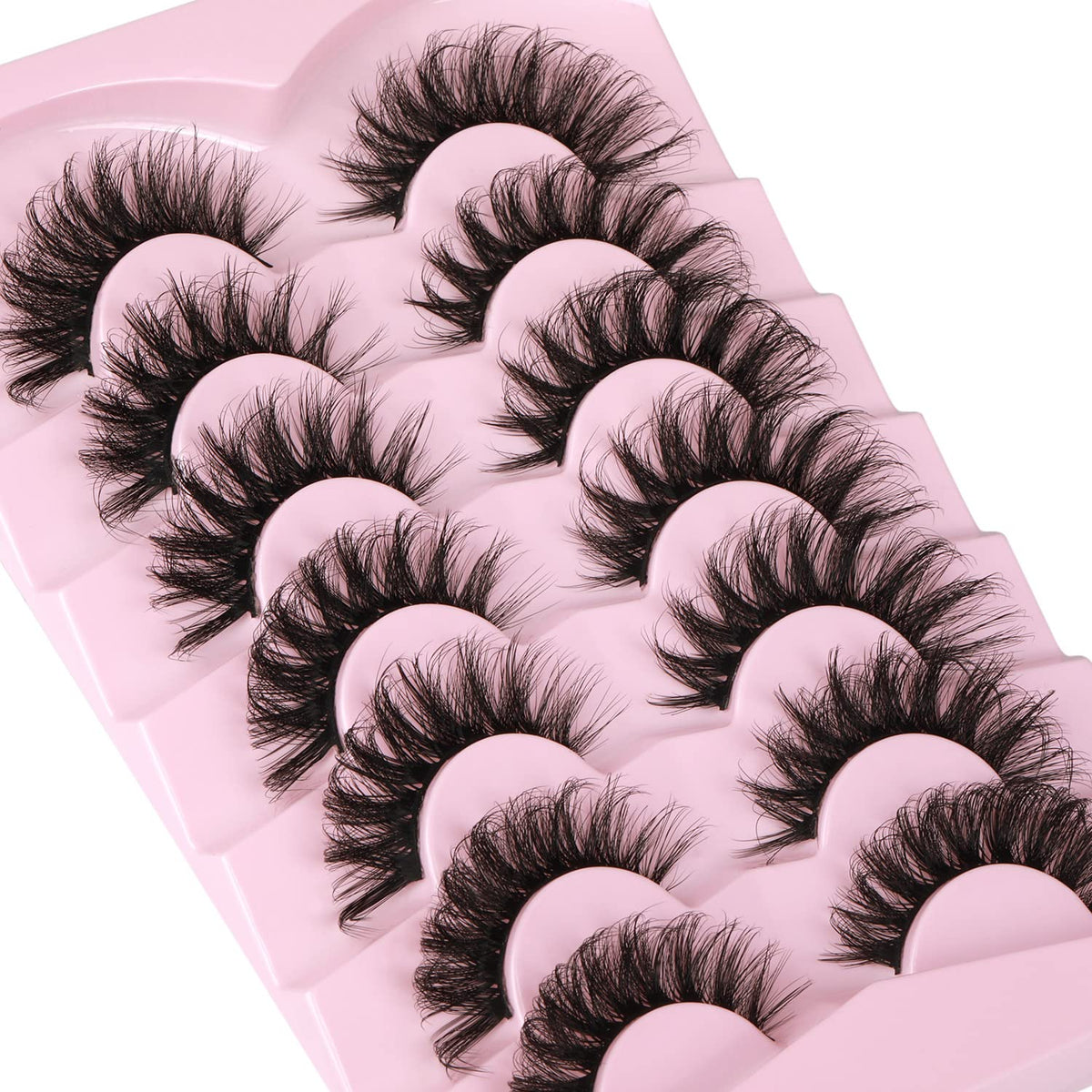 Kiromiro Fluffy 6D Mink False Eyelashes in use