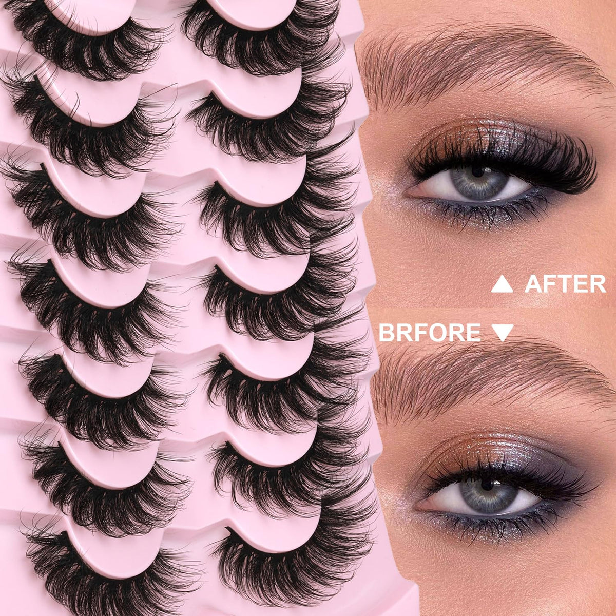 Kiromiro Fluffy 6D Mink False Eyelashes packaging