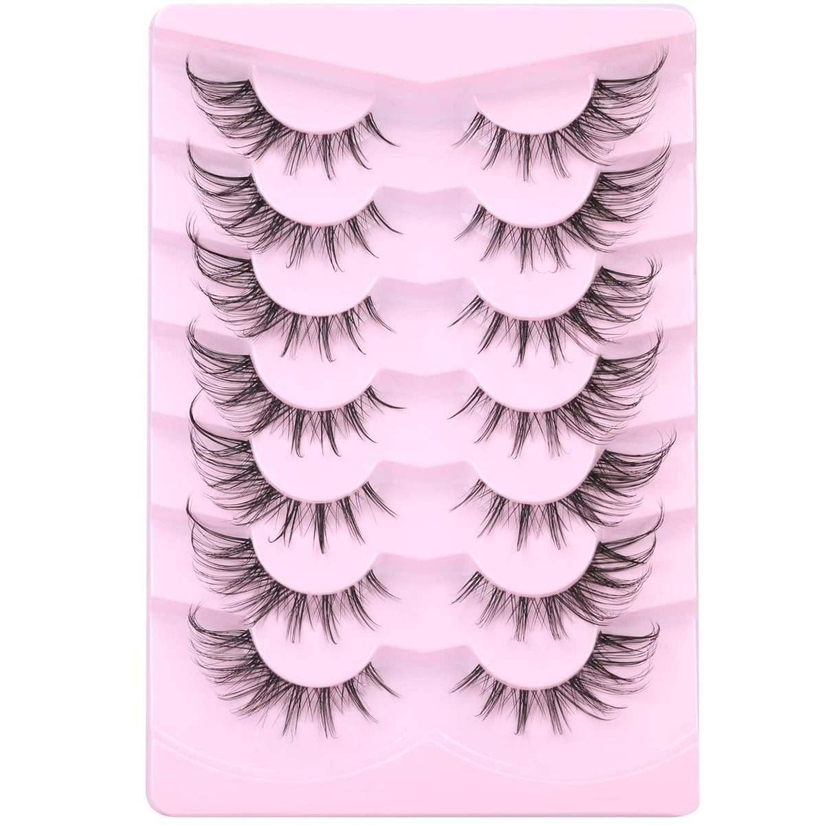 Kiromiro Fox Eye False Eyelashes with clear band detail
