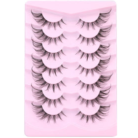 Kiromiro Fox Eye False Eyelashes with clear band detail