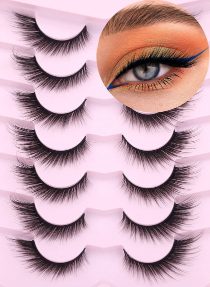 Kiromiro Fox Eyelashes pack with 7 pairs of dramatic faux mink lashes