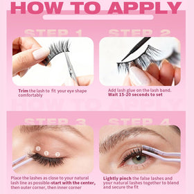 Kiromiro Half Lashes Strips 14mm lifestyle scene with makeup tools