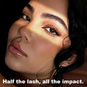Kiromiro Half Lashes Strips 14mm side view showcasing wispy texture