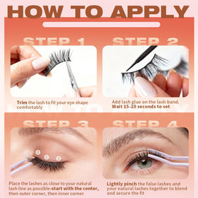 Kiromiro Mink Lashes displayed with makeup tools