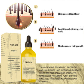 Kisinly Vegan Natural Hair Growth Oil 120mL application on scalp