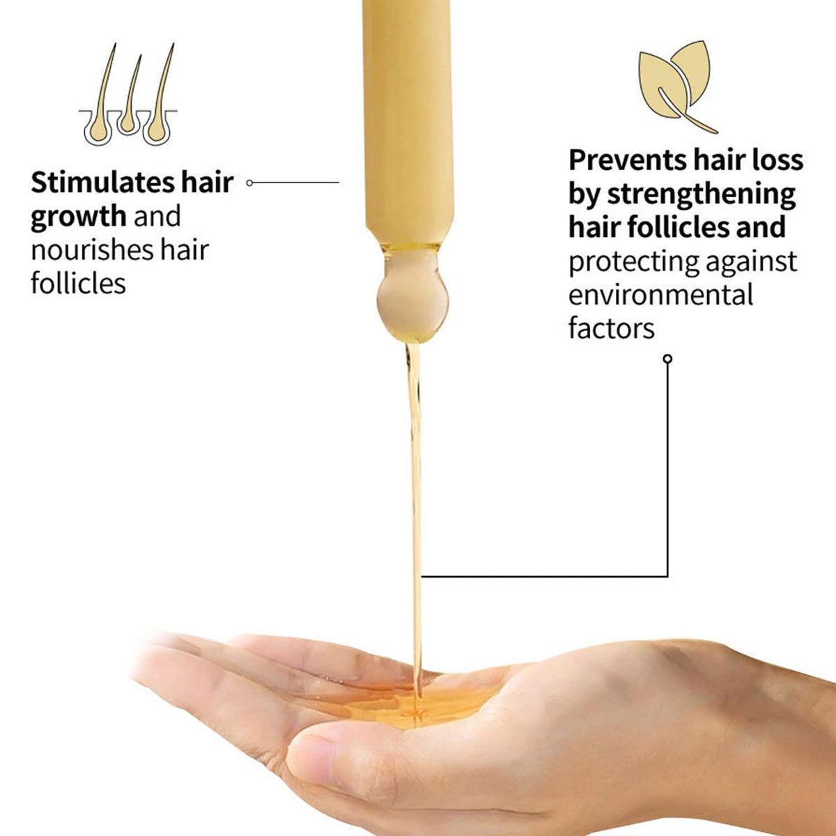 Kisinly Vegan Natural Hair Growth Oil 120mL side view