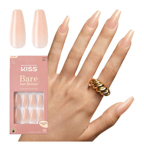 KISS Bare but Better Press On Nails Nude Drama front view