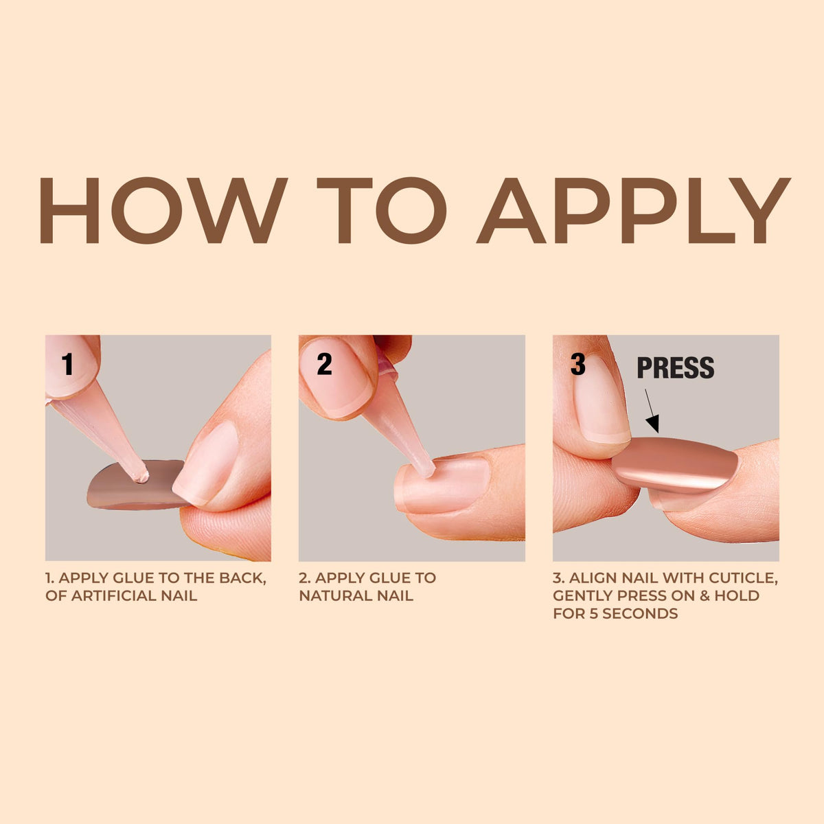 KISS Bare but Better Press On Nails Nude Drama side view