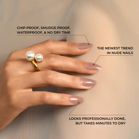 KISS Bare but Better Press On Nails Nude Drama with included nail glue