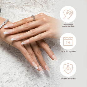 KISS Classy Fake Nails with included pink gel nail glue