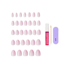 KISS Core Press On Nails Euphonious Pink mini file and manicure stick