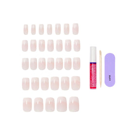 KISS Core Press On Nails 'Scenario' pink medium squoval mini nail file