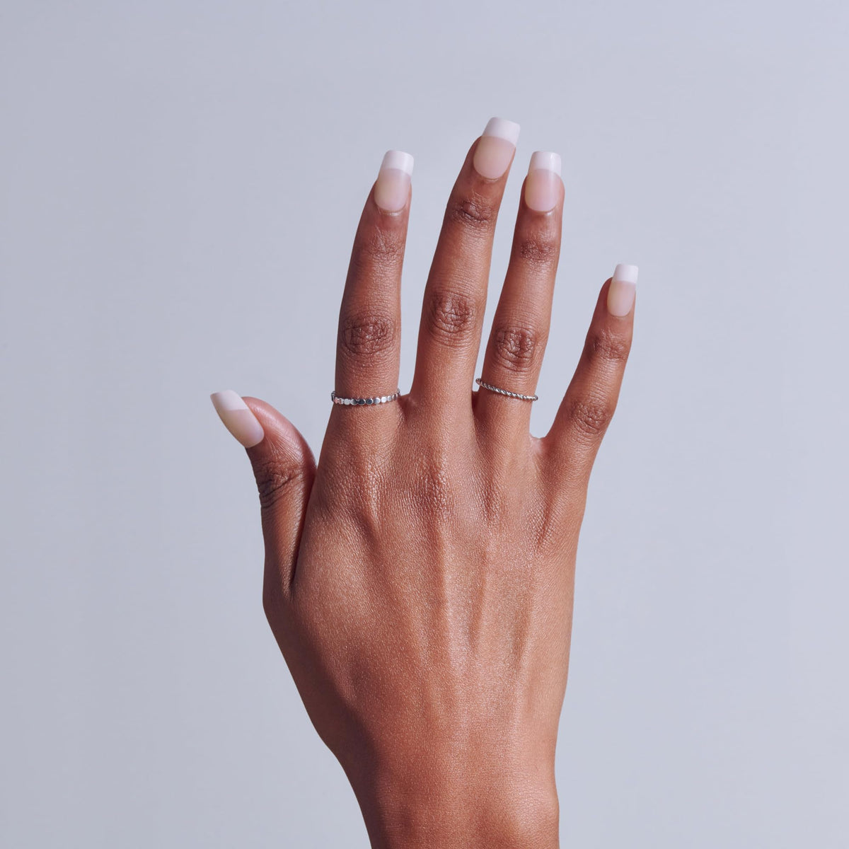 KISS Core Press On Nails 'Scenario' pink medium squoval with manicure stick