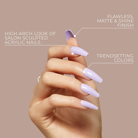 KISS Gel Fantasy Press On Nails beige colour close-up