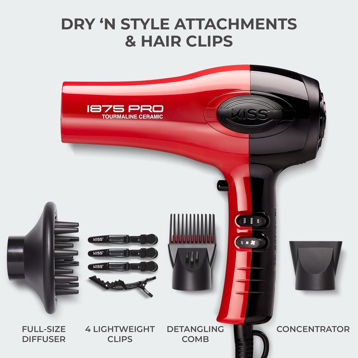 KISS hair dryer diffuser attachment for styling
