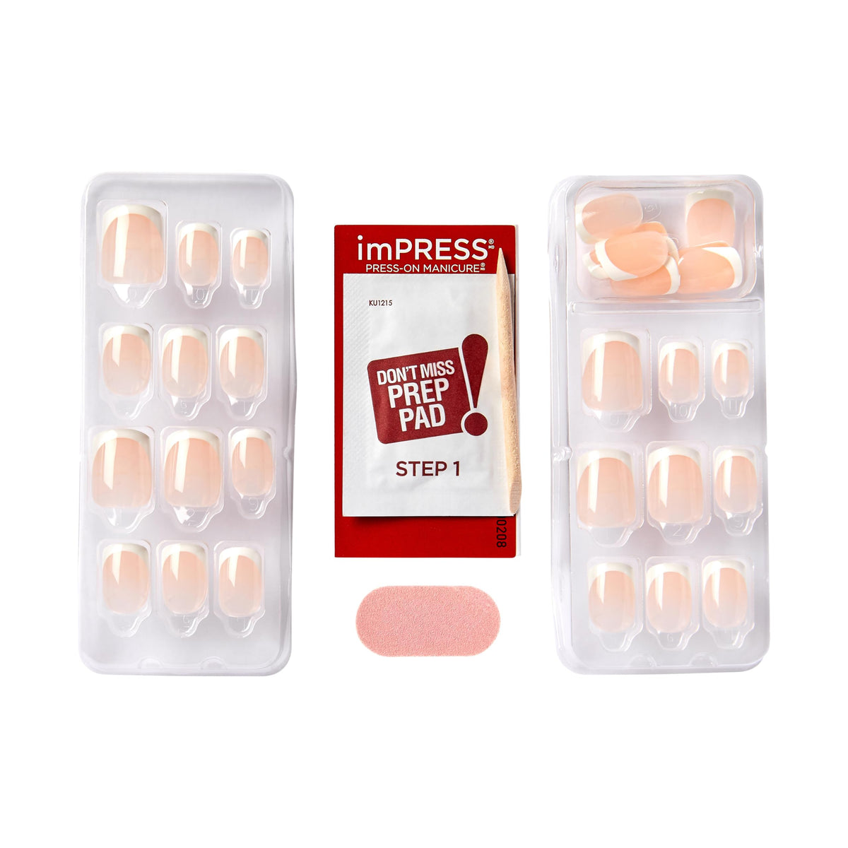 KISS Impress No Glue Mani Press On Nails in Classic French design