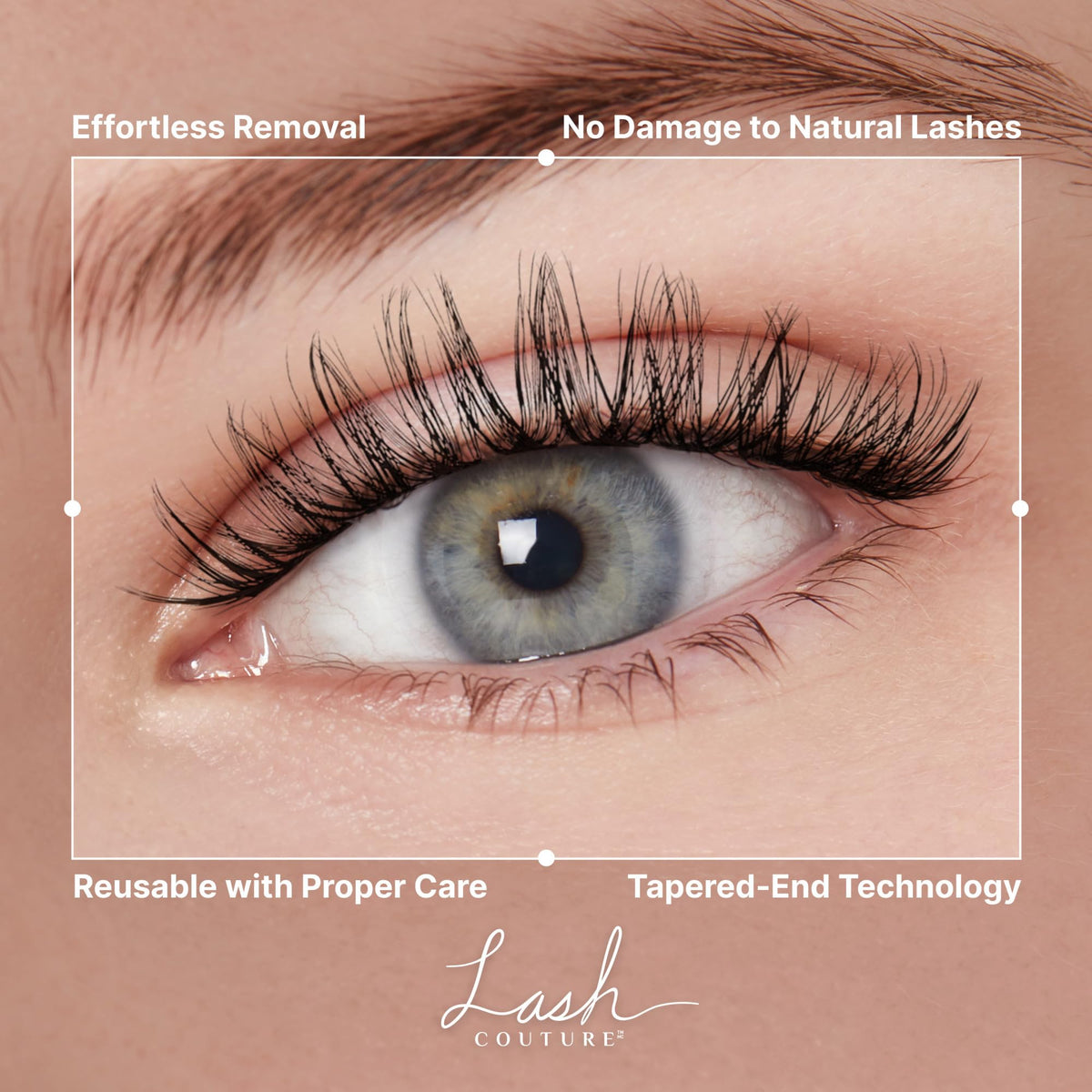 KISS LuXtensions Cashmere False Eyelashes in beauty setup