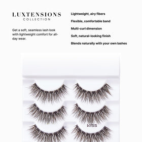 KISS LuXtensions Cashmere False Eyelashes with lash glue
