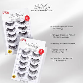 KISS Pompadour False Eyelashes showing wispy tips
