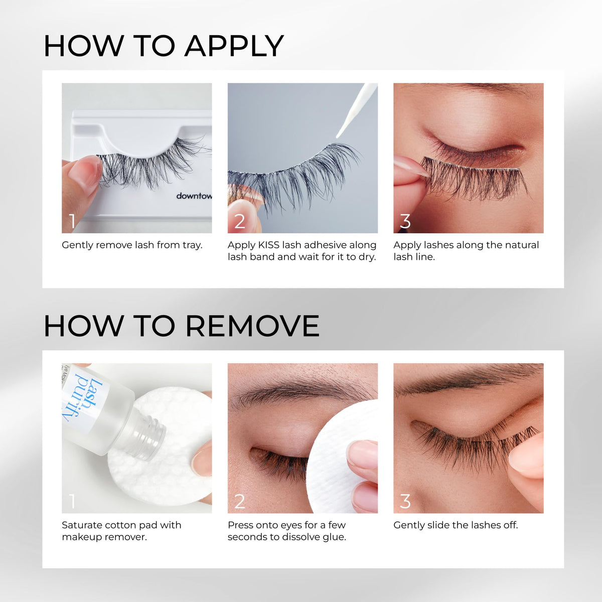 KISS Pompadour False Eyelashes with lash glue