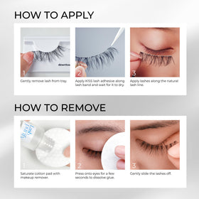 KISS Pompadour False Eyelashes with lash glue