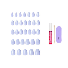 KISS Press On Nails 'Flee' mini file and manicure stick included