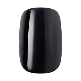 KISS Press On Nails 'Photogenic' black short squoval manicure stick