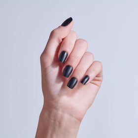 KISS Press On Nails 'Photogenic' black short squoval packaging